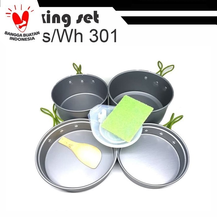 Cooking Set DS301 WH301 SY301 Alat Masak Nesting Panci Camping Outdoor