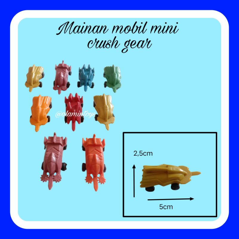 50pc mainan mobil mini crush gear