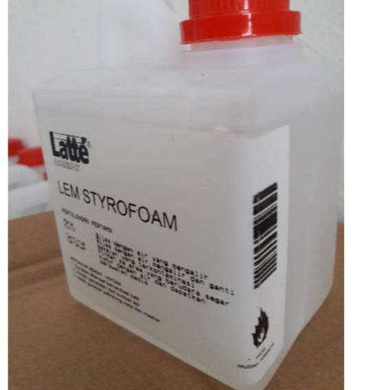 

(PROMO RZ766) Jual lem styrofoam cair LATTE UNITAC 500 gr untuk gabus prakarya ✺