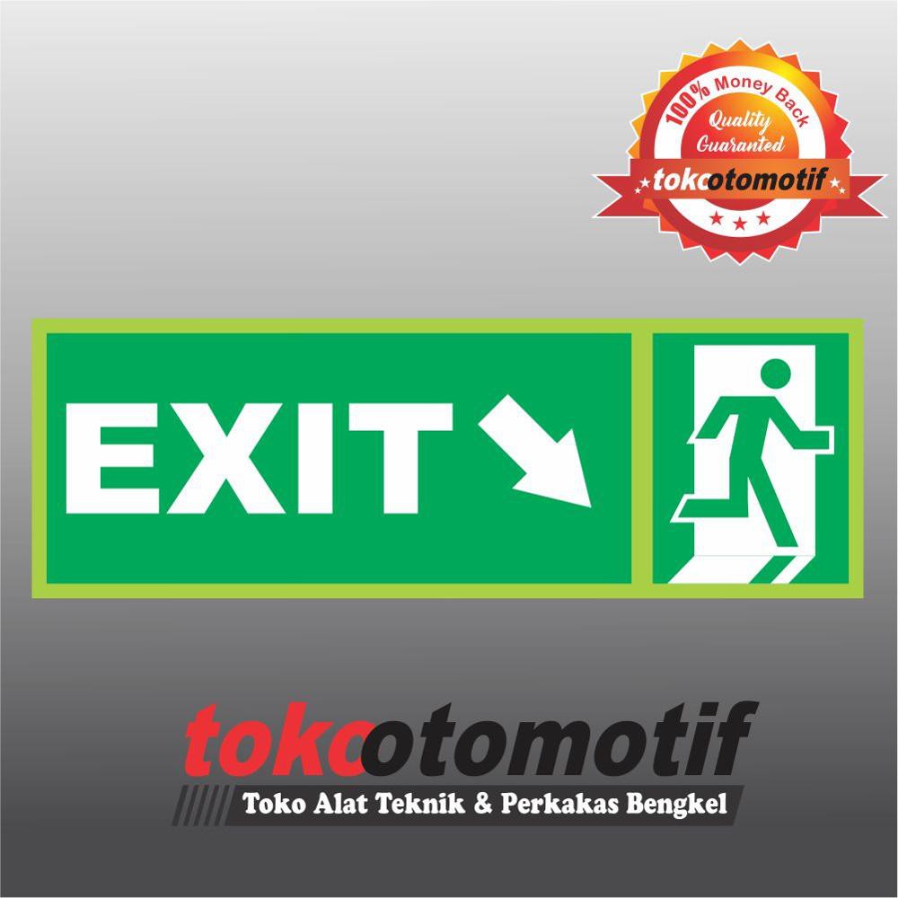 

Sticker Safety Sign K3 Tanda Arah Exit Arrow Right Bottom