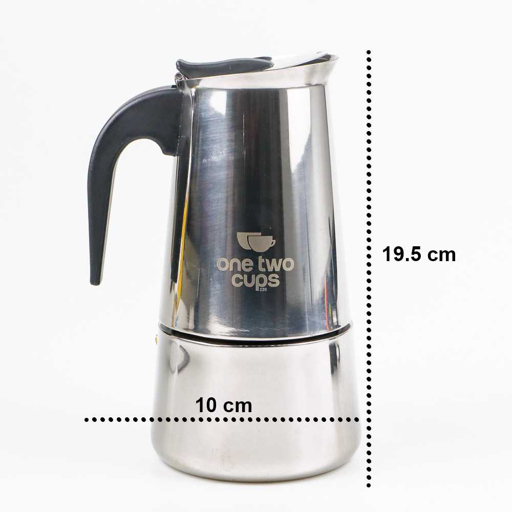 (100% BARANG ORI) One Two Cups Espresso Coffee Maker Moka Pot Teko 450ml 9 Cup - Z20