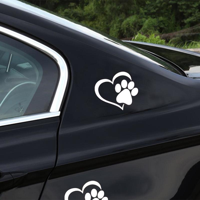 [1 Pcs Cat paw footprint Car Stickers] [Automobile Fuel Gauge Self-Adhesive Vinyl Stickers]