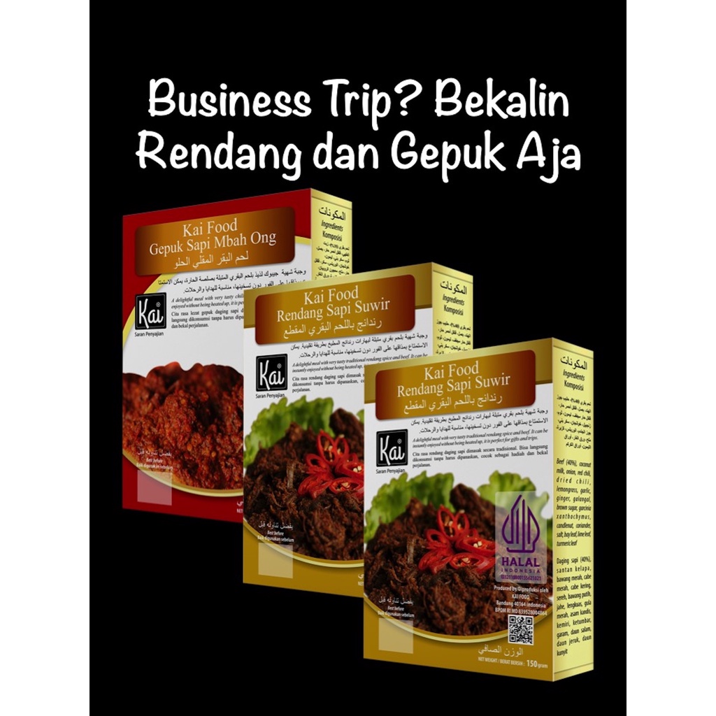 

Trio Hemat 2 RENDANG SAPI SUWIR 1 GEPUK SAPI MBAH ONG Kai Food 450g