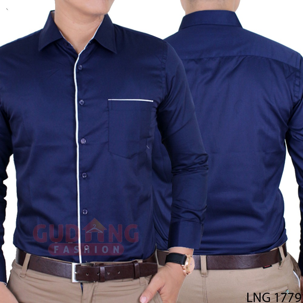 Kemeja Panjang Pria Casual Style Korea  - LNG 1779