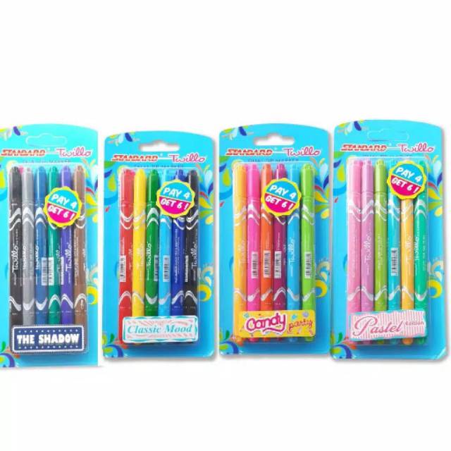 

Standard Twillo Dual Tip Marker (Spidol Dan Pen Gel)
