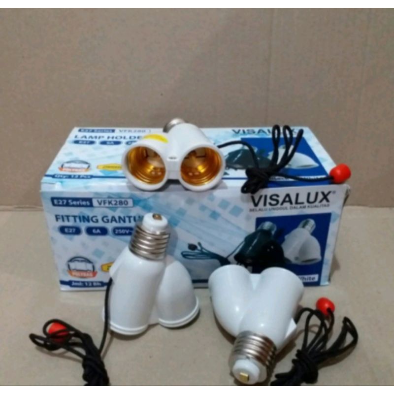 FITTING GANTUNG SAKLAR TARIK 2 LAMPU