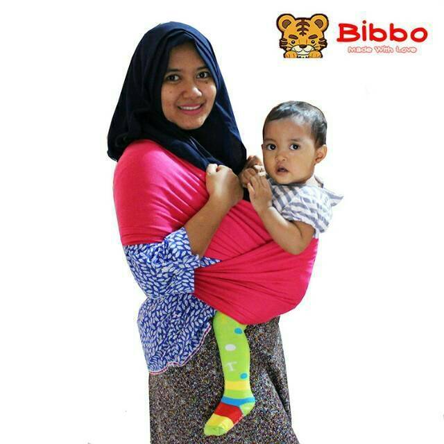 Geos Gendongan Kaos Bibbo 2in 1 BEST SELLER [ Tanpa kemasan pouch bibbo]