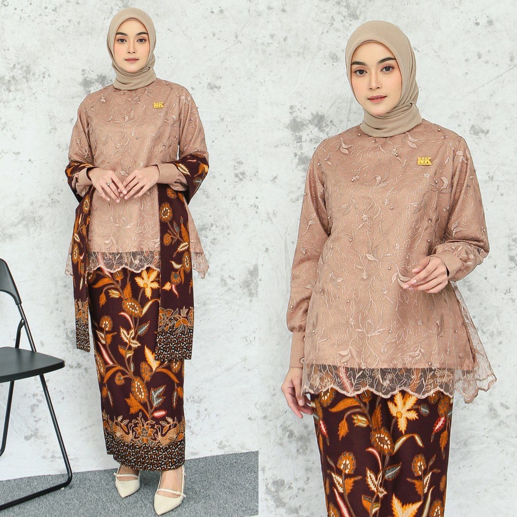 NK BATIK  Kebaya Modern Sabine Kutu Baru Jumbo Big Size