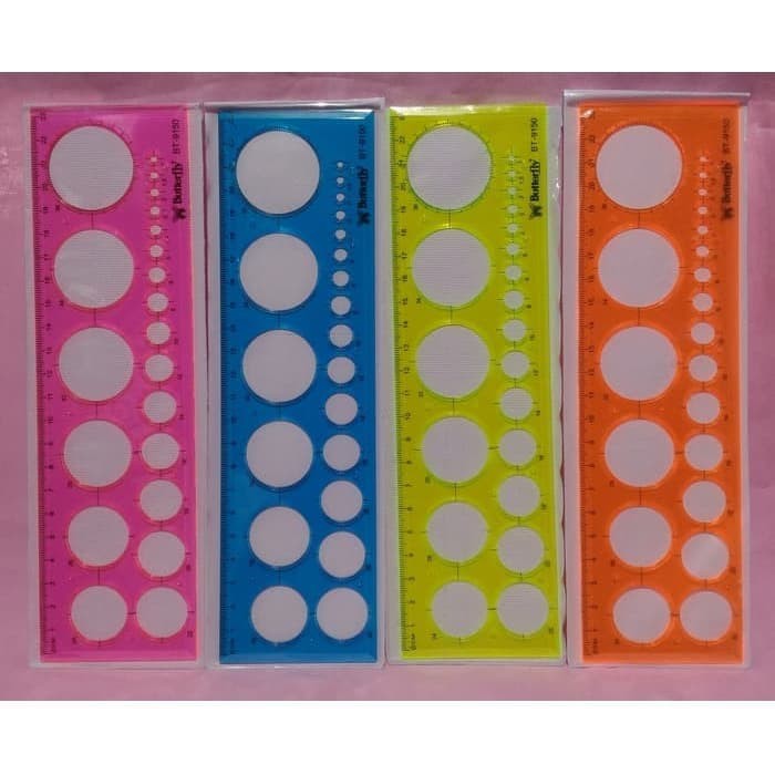 

Penggaris Bulat Bundar Lingkaran Butterfly BT-9150 (24pcs)