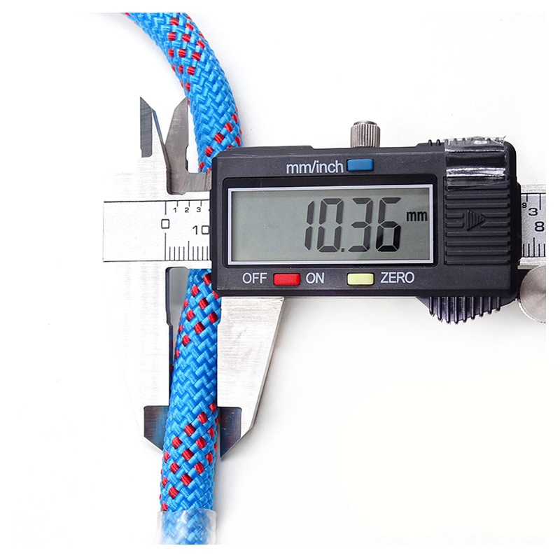 Tali Paracord Panjang Tebing Climbing Rope 10mm 10M/20M with Steel Buckle - Blue