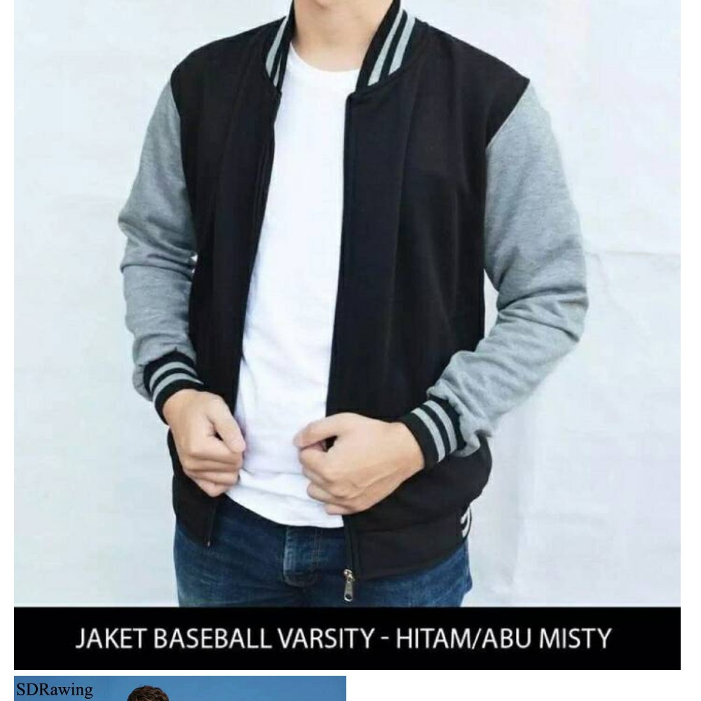 JAKET VARSITY BASEBALL ZIPPER REGLAN