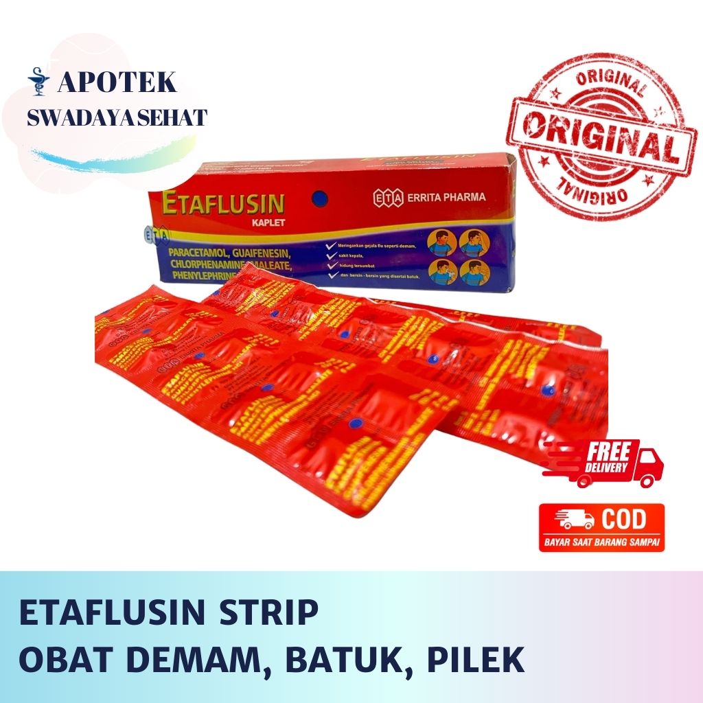 Etaflusin Strip Obat Demam Batuk Pilek 10 Tablet