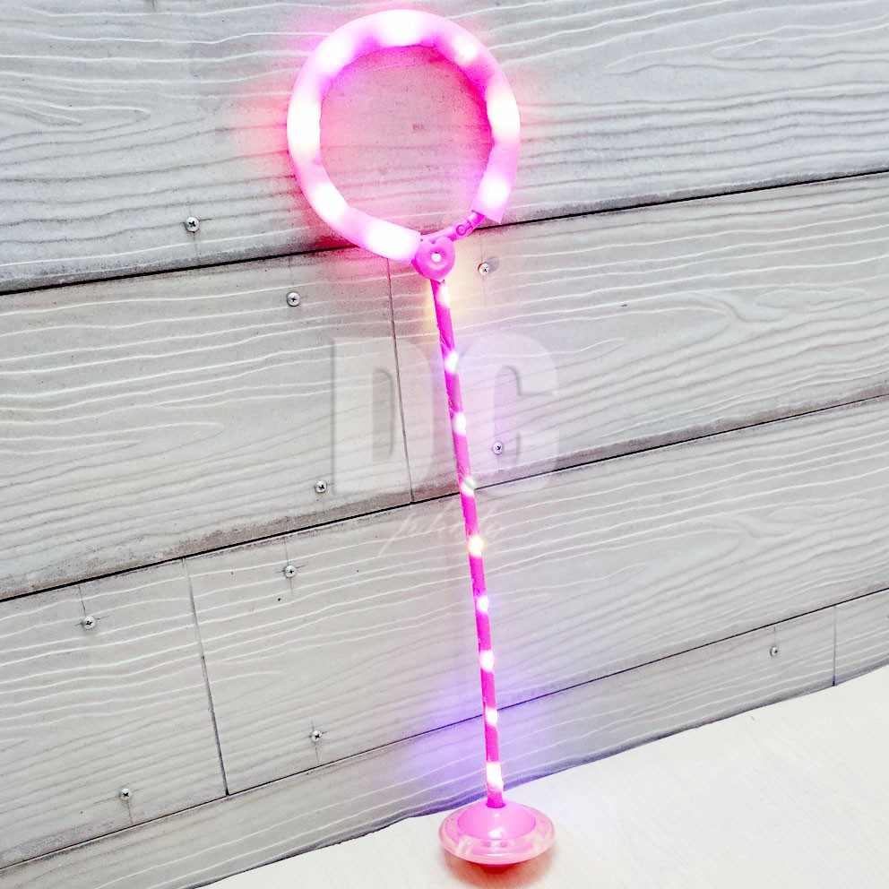 Hulahop Kaki PERSIS SEPERTI FOTO Flash Jump LED FULL Lampu Menyala Semua Di Batang Kaki &amp; Roda Warna RANDOM Lompat Tiktok