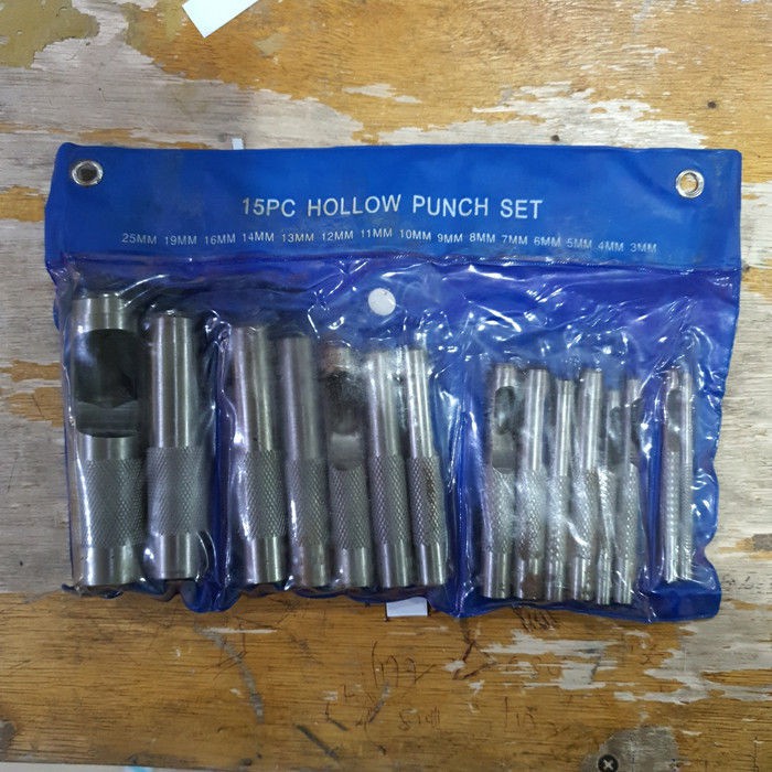 

For Sale plong gasket alat pembolong 15pcs set 3mm - 25mm hollow punch