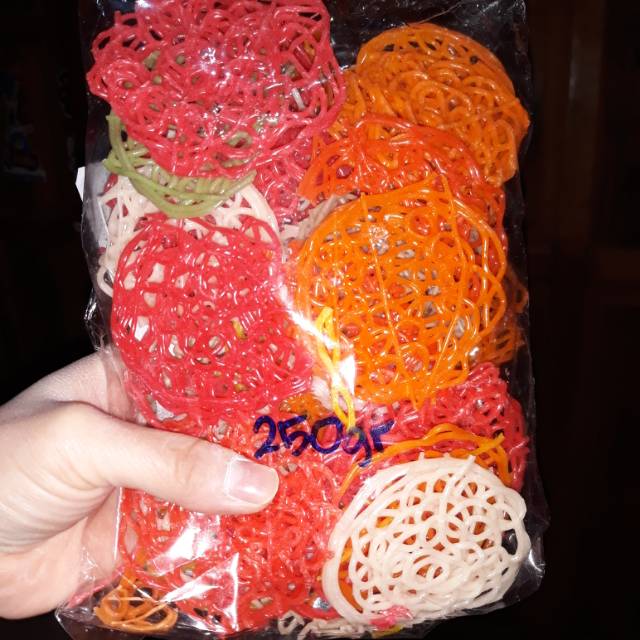 250g Kerupuk Mie Warna Kecil 250 g Krupuk Mentah