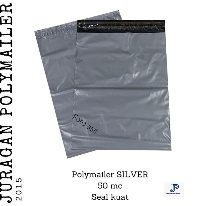 

STD50 - Amplop Plastik Polymailer Silver 15x25 Isi 100 Pcs