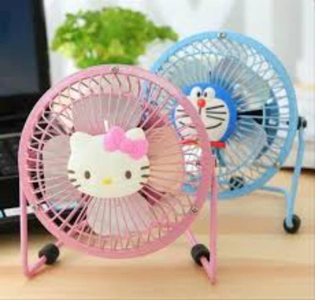 Kipas karakter Minifan kipas angin portable USB karakter