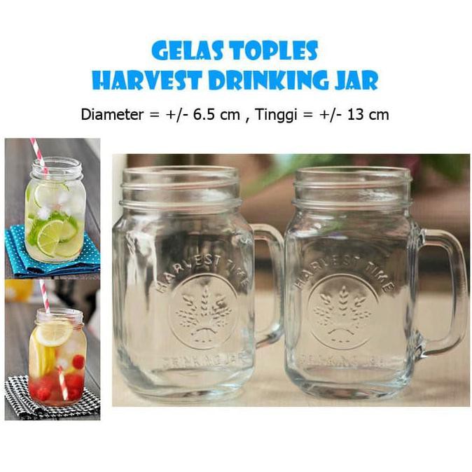 Best Seller Harvest Jar/Gelas Toples Mug/Gelas Jar /Drink Jar