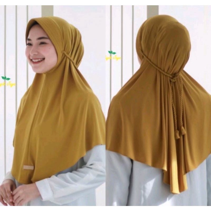 Hijab bergo maryam pet ropel DAILY original jersey / jilbab bergo ped ropel tali kepang / kerudung bergo TALI KEPANG PET ROPEL Hijab Bergo Pet Ropel Husna