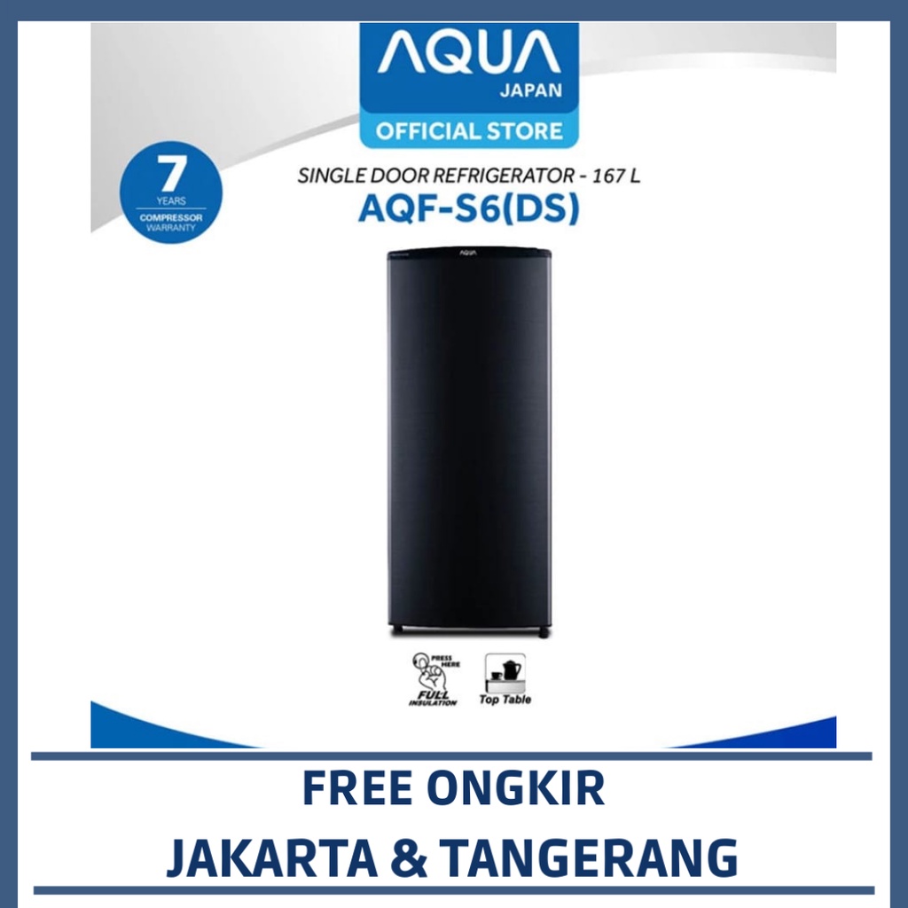 AQUA AQF-S6 UPRIGHT FREEZER AQUA 6 RAK - DARK SILVER