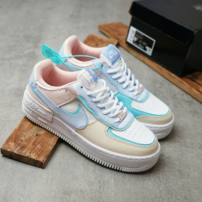 nike air force 1 shadow trainers ghost glacier blue fossil rose