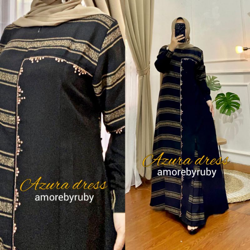 GAMIS ELEGANT AZURA DRESS ORI AMORE BY RUBY
