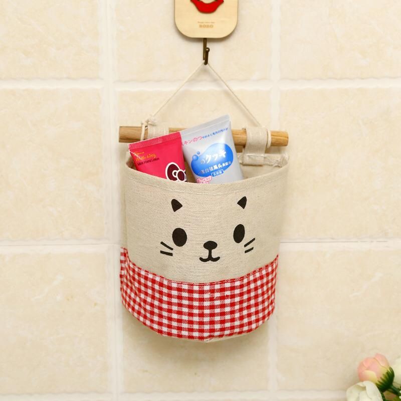 storage bag hanging motif kucing /kantong penyimpanan gantung