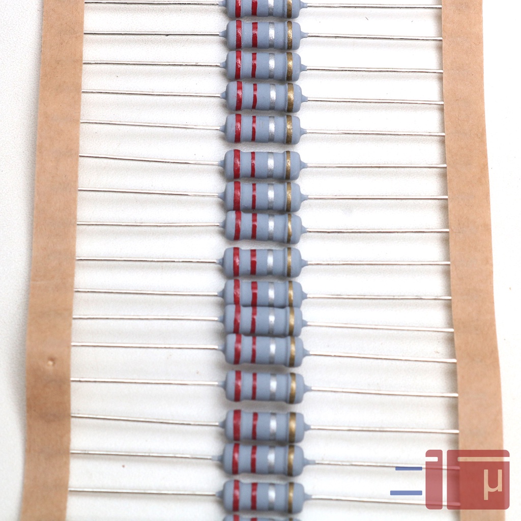 x10 Resistor 0.22R 0.22 Ohm 1W Metal Oxide 5% Taiwan Kaki Tembaga