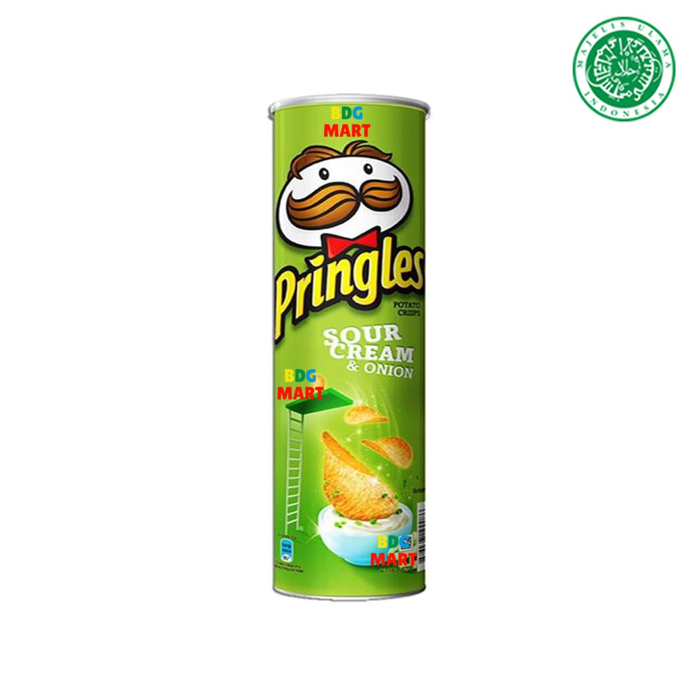 

Pringles Sour Cream Onion Keripik Kentang Halal MUI - 107gr