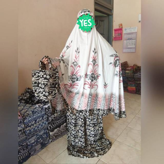 Mukena batik cap Jumbo Pekalongan
