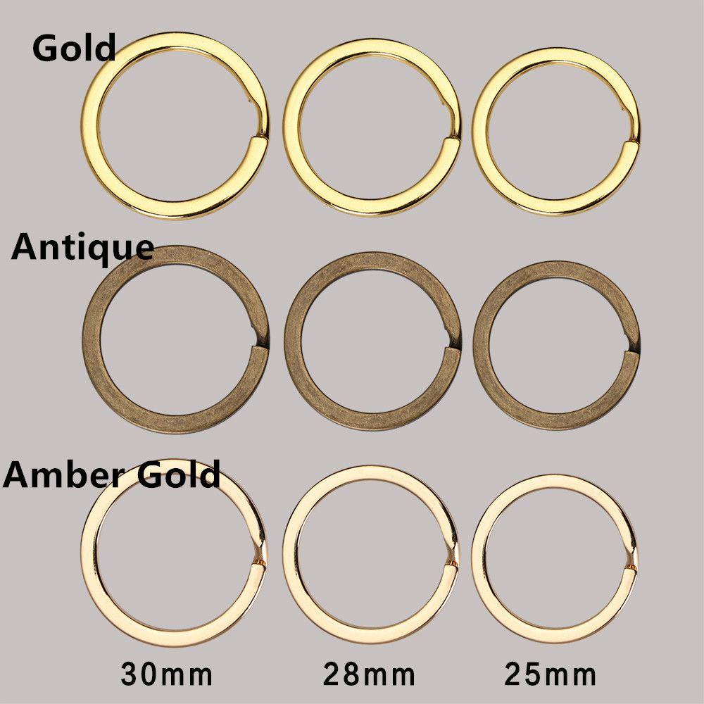 Preva 10pcs/lot 25mm 28mm 30mm Split Kunci Ring Bulat Saku Jepit Carabiner