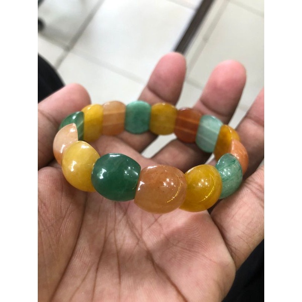 gelang Batu asli Kalimantan batu akik warna cantik buat cewek