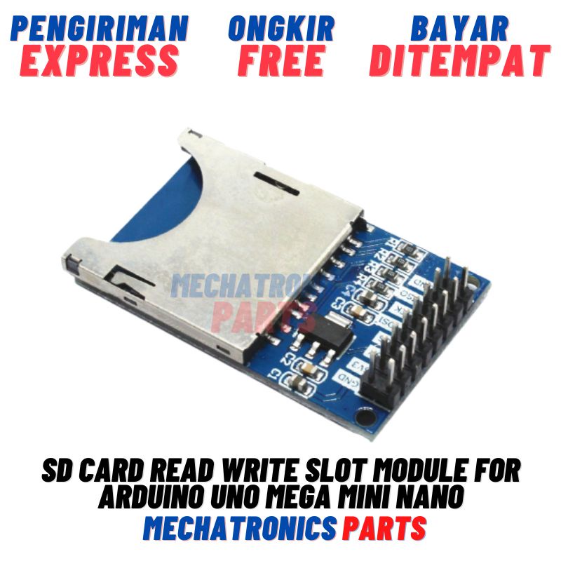 SD CARD READ WRITE SLOT MODULE FOR ARDUINO UNO MEGA MINI NANO