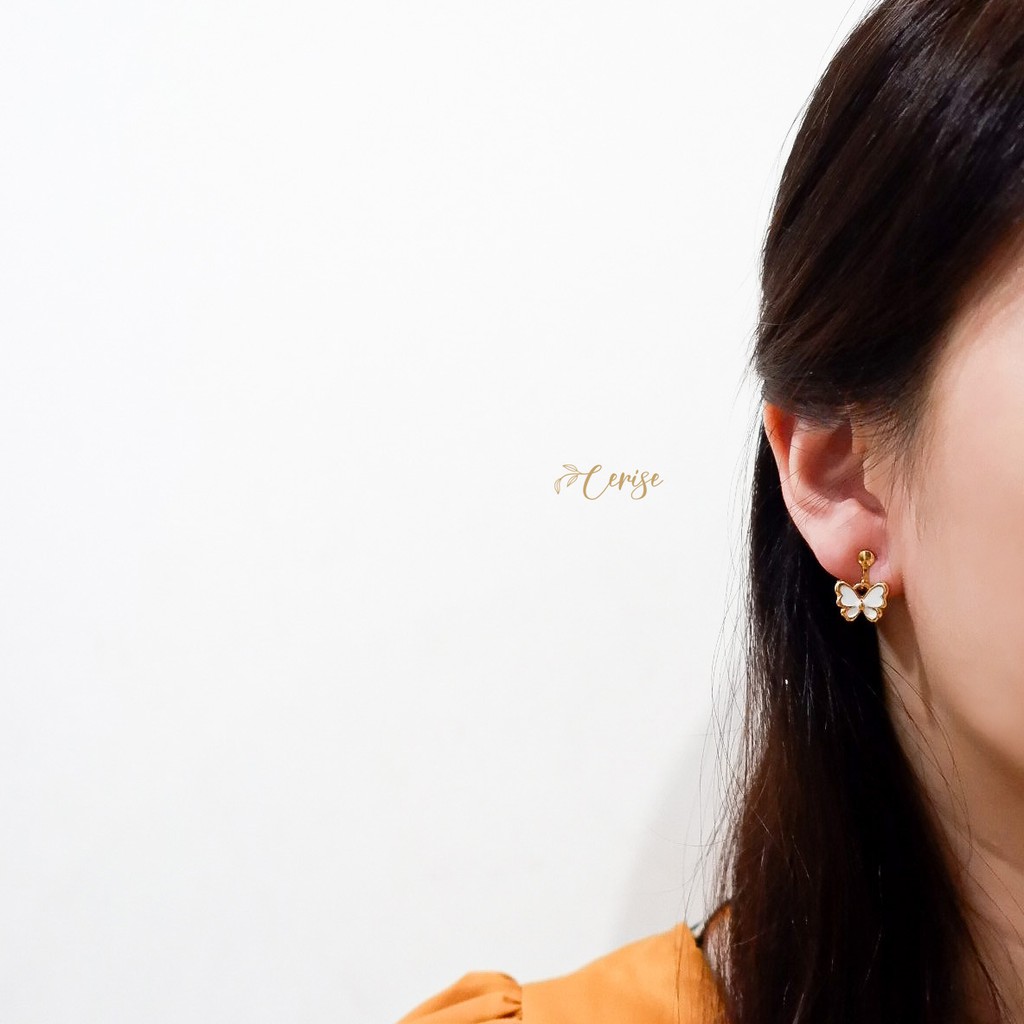 Auretta earrings | Anting jepit korea kupu-kupu cantik aksesoris wanita korean style trendy stylish