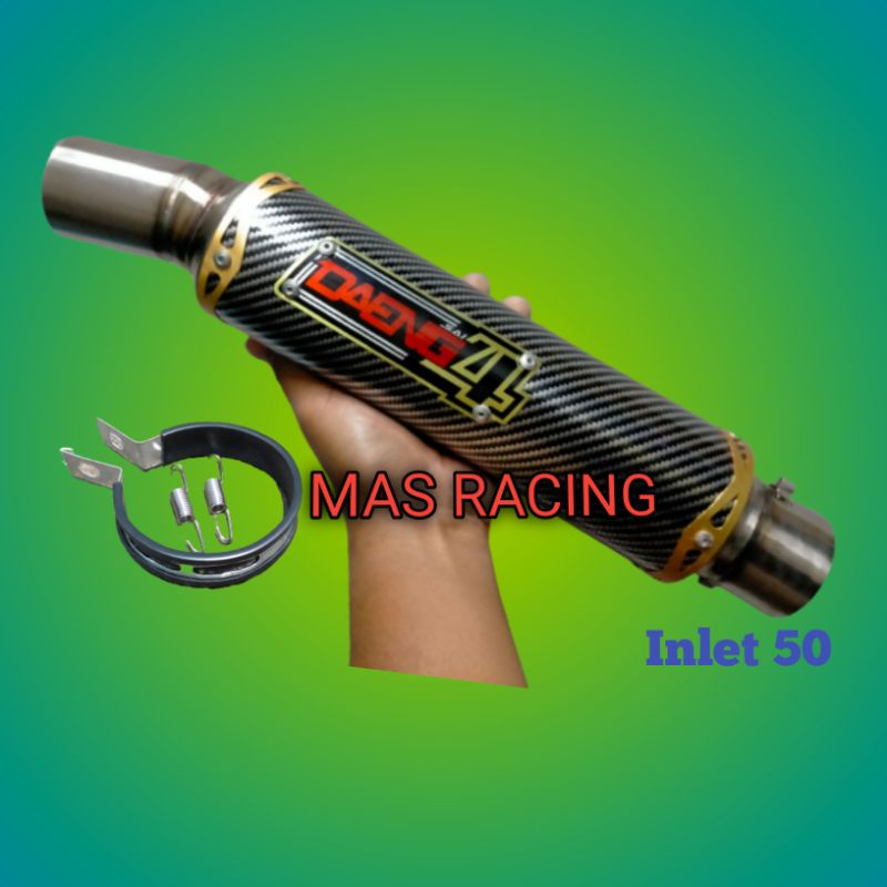 slincer/Slencer/silincer/knalpot/daengsai4 karbon Inlet 50, all motor,beat, Mio, Vario, nmax, PCX, a