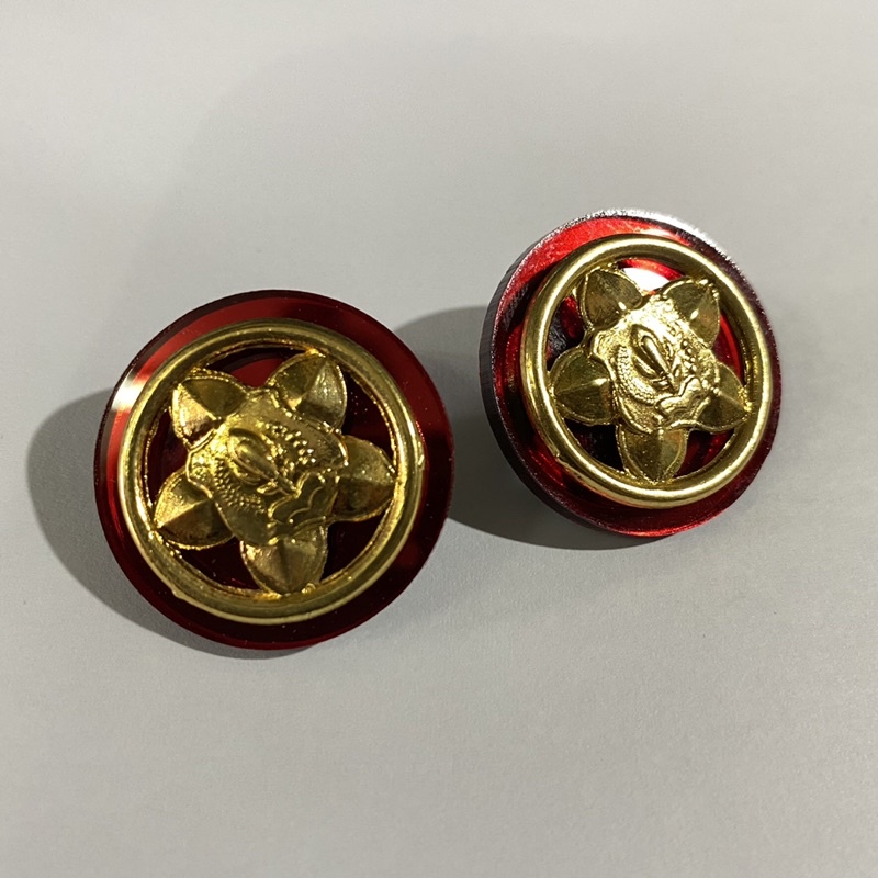 Monogram Satpam Akrilik / Mika Emas - Monogram Satpam Kuning Emas Akrilik Model Paku - Monogram Dand