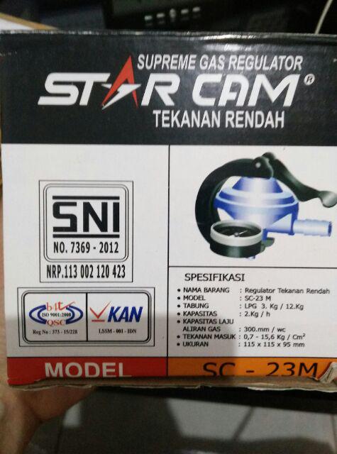 Regulator Starcam Meter Sc.23m Dua Sistem Pengaman Star Cam Anti Bocor Sni Original
