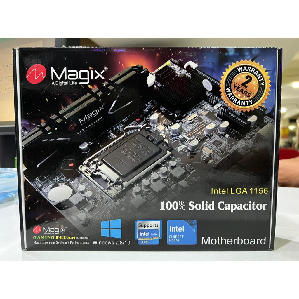 MOTHERBOARD MAGIX/BLACK PANTHER H55 SOCKET 1156 GARANSI RESMI