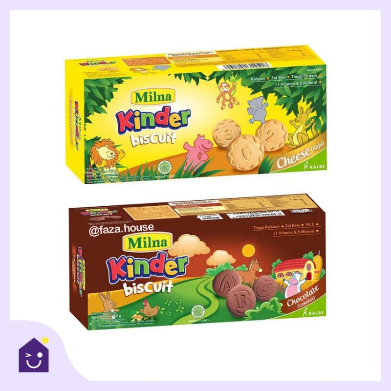 MILNA KINDER BISCUIT, 110GR, KEJU & COKELAT, MILNA BISCUIT, KINDER, BISKUIT MILNA, MILNA KINDER BISK