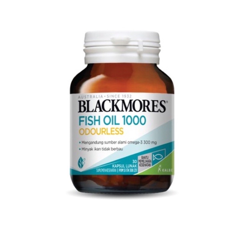 Blackmores Odourless Fish Oil isi 30 , isi 90, isi 180, dan isi 200