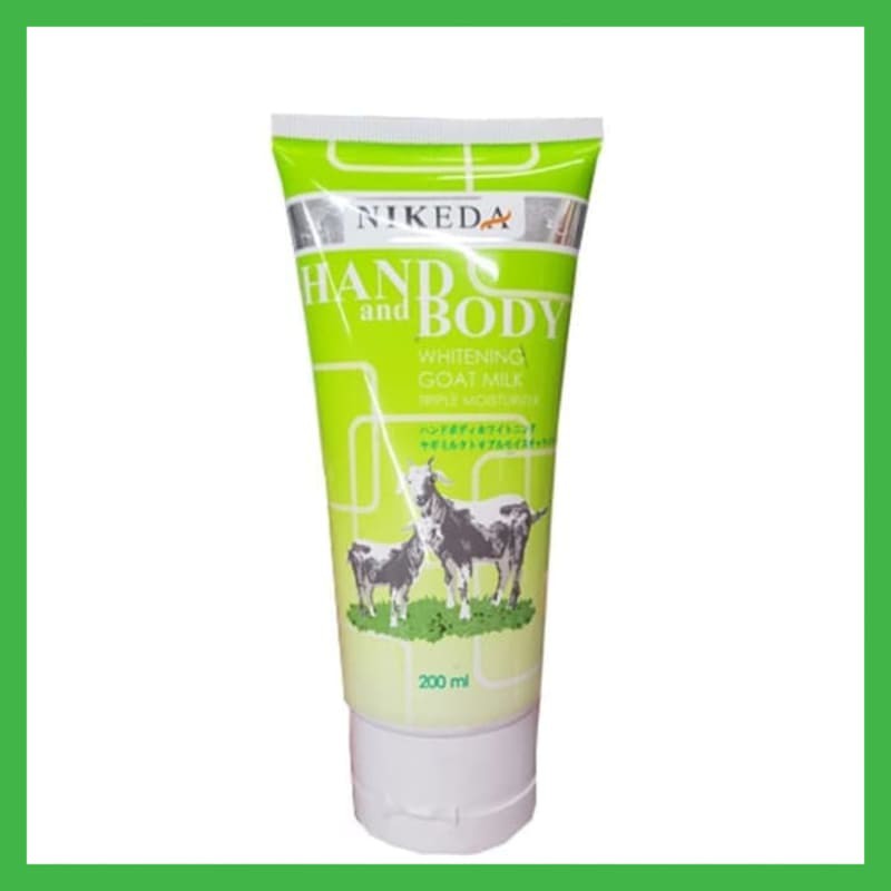 NEW NIKEDA HAND BODY LOTION WHITENING GOATS MILK 200ML