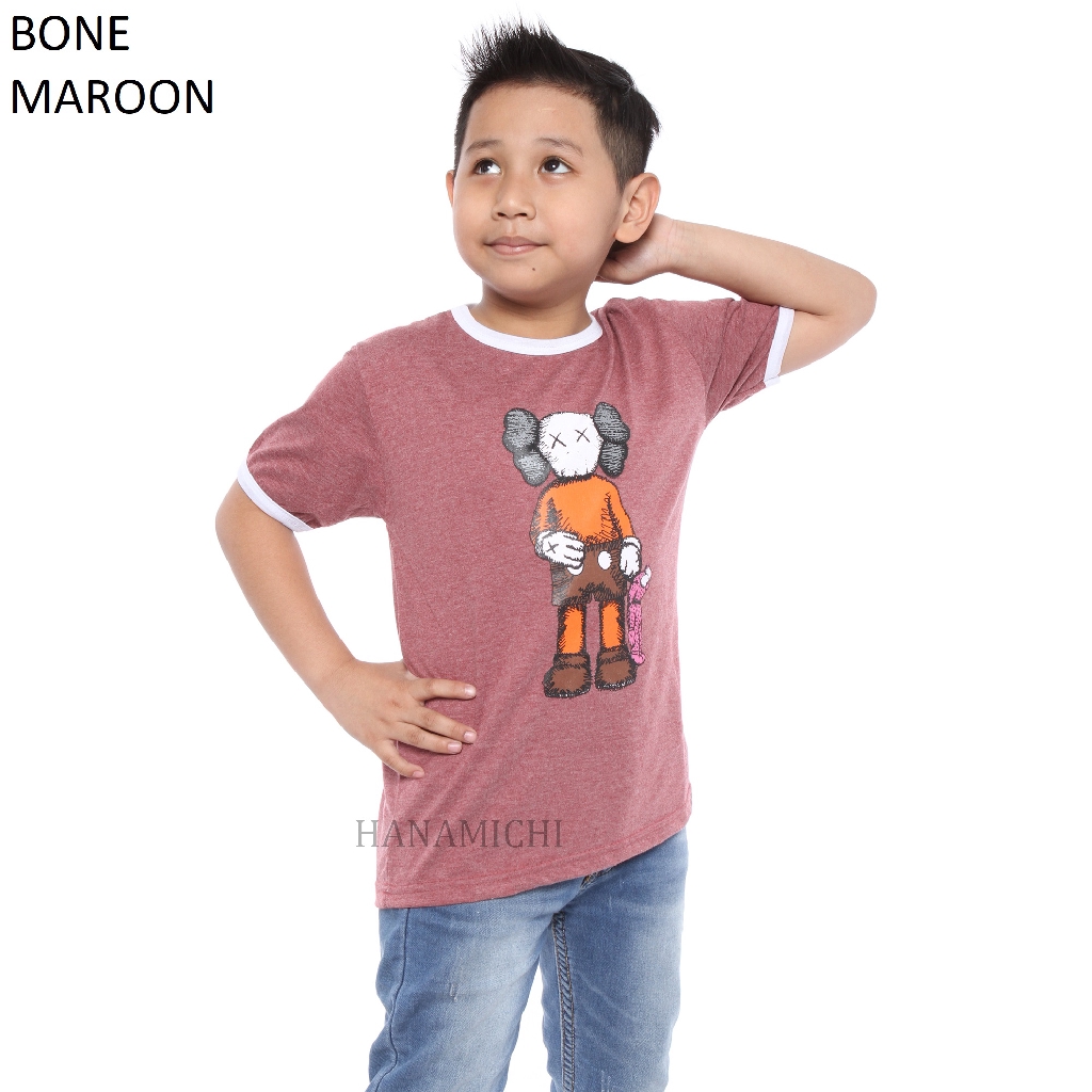 Hanamichi BONE Kaos Sablon Anak Bergambar Lengan Pendek