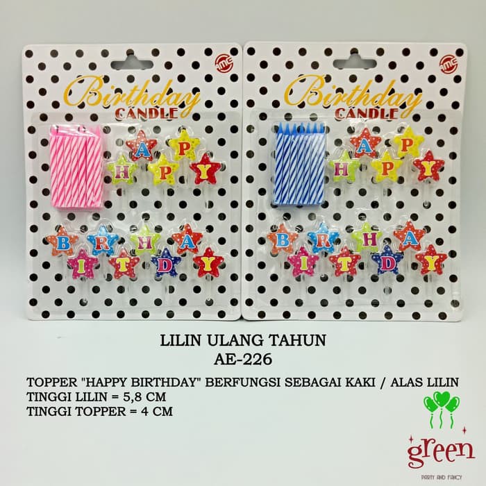 AA141 LILIN BIRTHDAY LILIN ULANG TAHUN LILIN HBD BIRTHDAY CANDLES