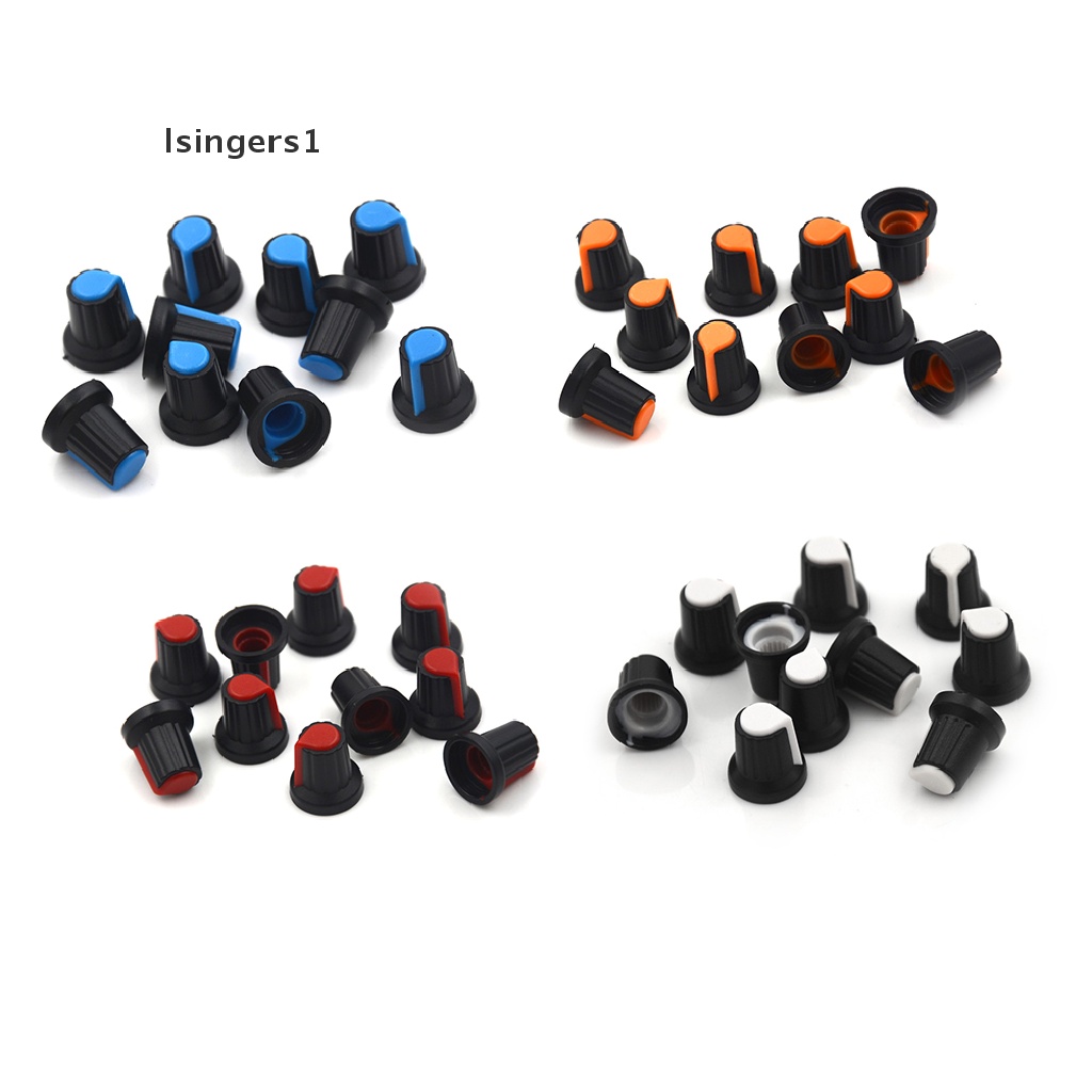 (lsingers1) 10pcs Knob Potentiometer Shaft Control Putar 15mm X 17mm