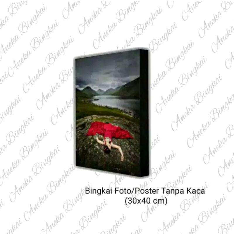 Bingkai Foto Balik Minimalis , Bingkai Foto Tanpa Kaca 12R/17R 30x40 cm