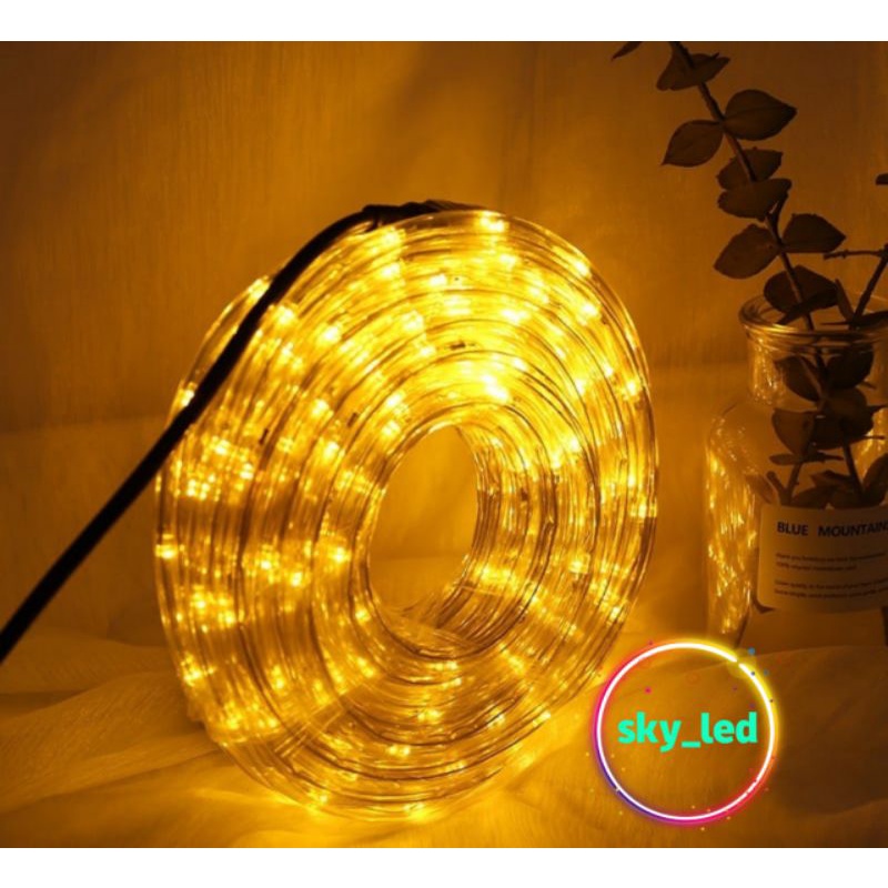 sky_led lampu led selang 10m bulat warna warni/ rope light /lampu dekorasi  10m  colorful