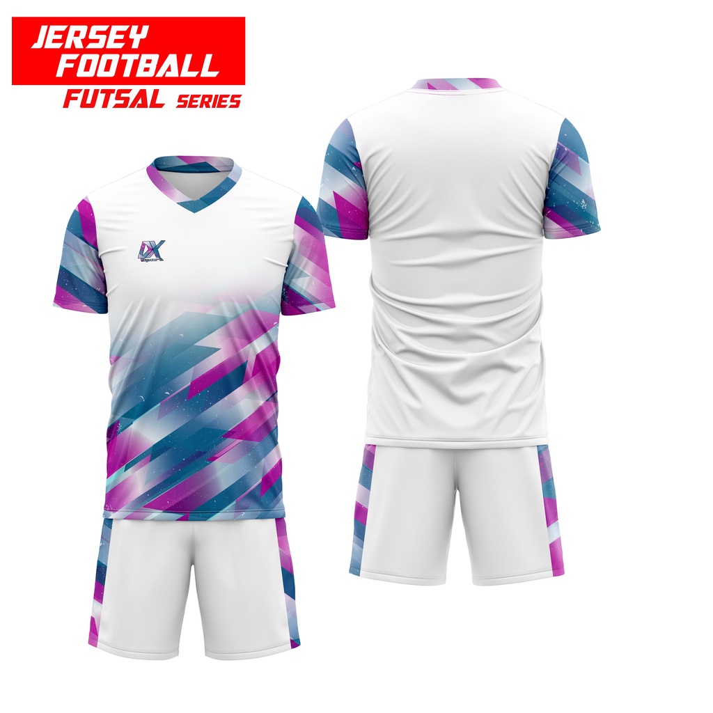 BAJU JERSEY BOLA FUTSAL DX SERIES II ALL IN FULLPRINTING ONE SET PREMIUM