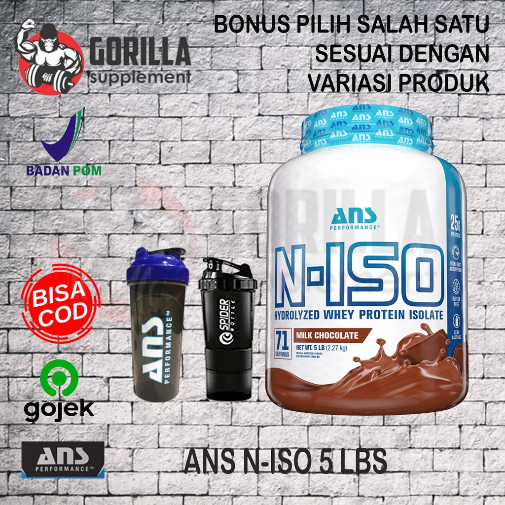 ANS N ISO N-ISO Hydrolized 5lbs Whey Protein Isolate 5 lbs NIso Hydolyzed NISO