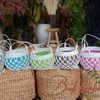 KERANJANG GANTUNG KOMBINASI BAHAN SIGRAS DIAMETER 20CM