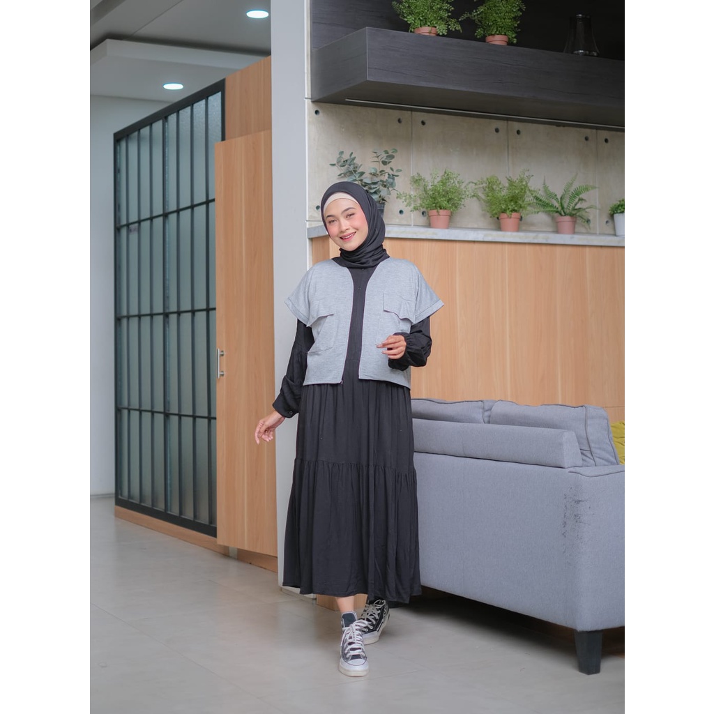 TokoMilkan - Cardigan Outer Crop Wanita LOOFAH CROP TOP | Cardigan Crop Outer Wanita